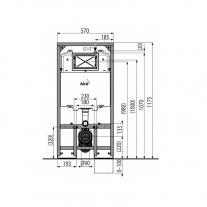 Rezervor wc incastrat Alcaplast, Sadromodul, pentru instalari uscate (in gips-carton) 8.4 cm pentru vas wc suspendat
